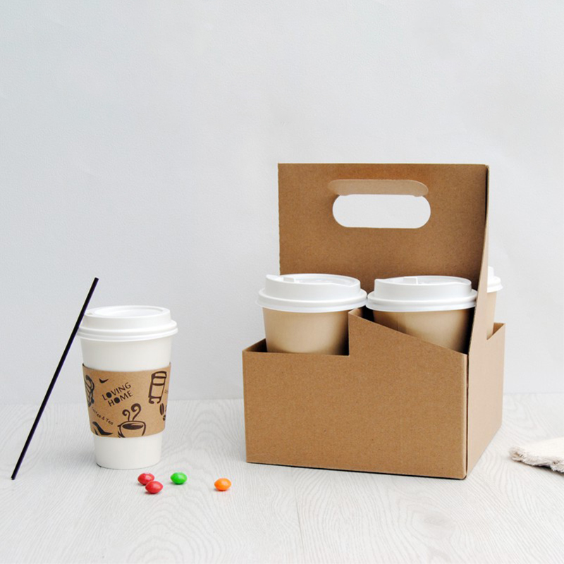 Food Snacks For Christmas - 50Pack Holder Kraft Cardboard for Coffee