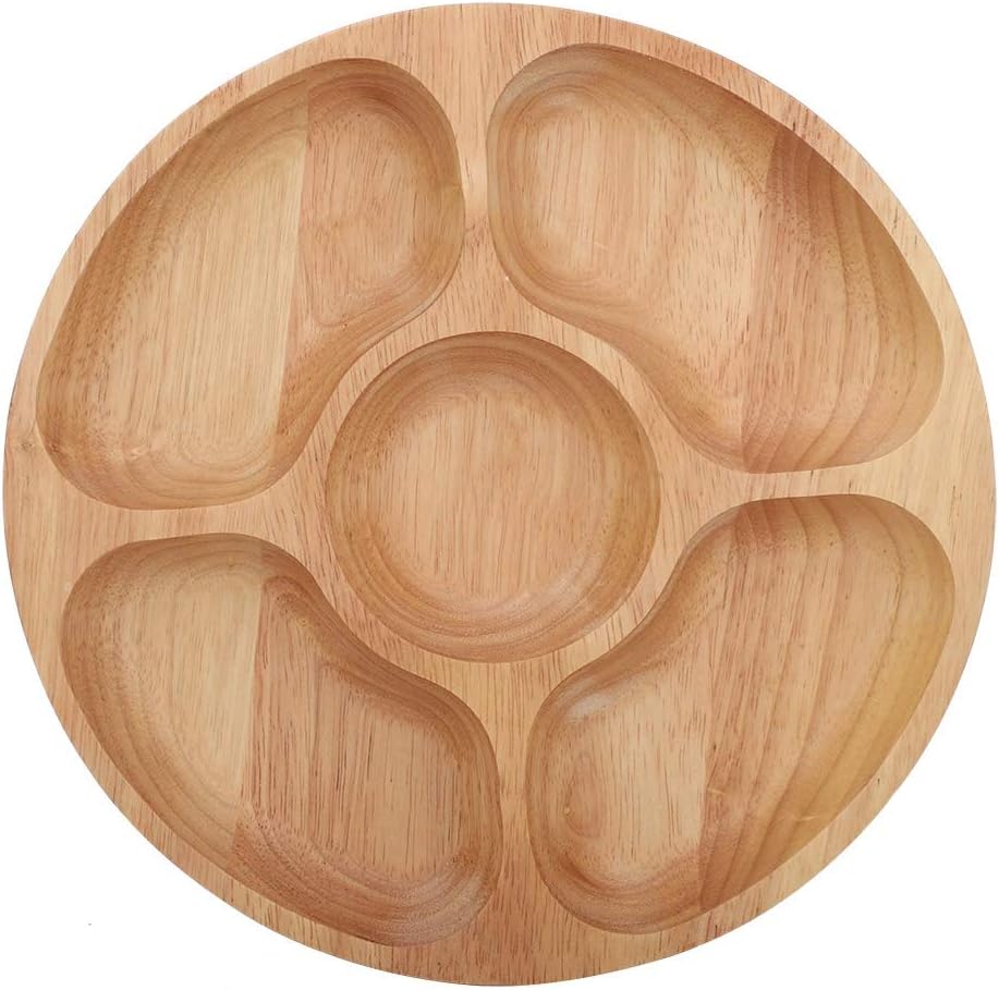 5 Sectional Tray, Wooden Divid - огляд і ціна Food Snacks Candy