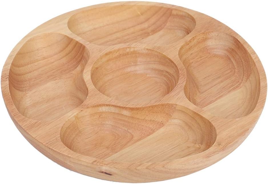 5 Sectional Tray, Wooden Divid - огляд і ціна Food Snacks Candy