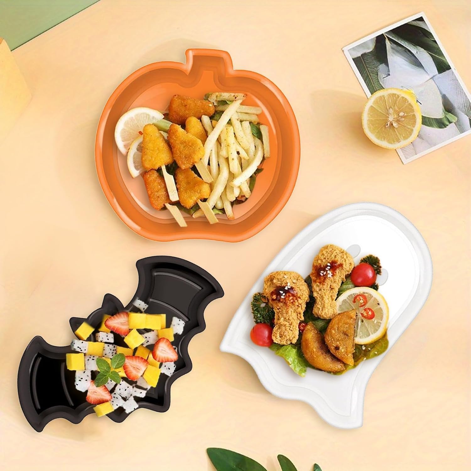 Reusable Halloween Plates Set  - огляд і ціна Food Snacks Candy