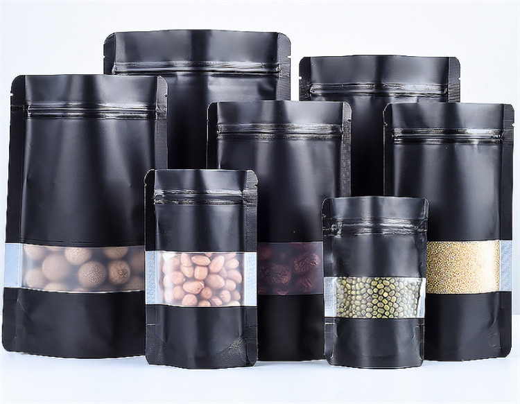 100PCS Stand-up Matte Black Al - огляд і ціна Food Snacks For Christmas