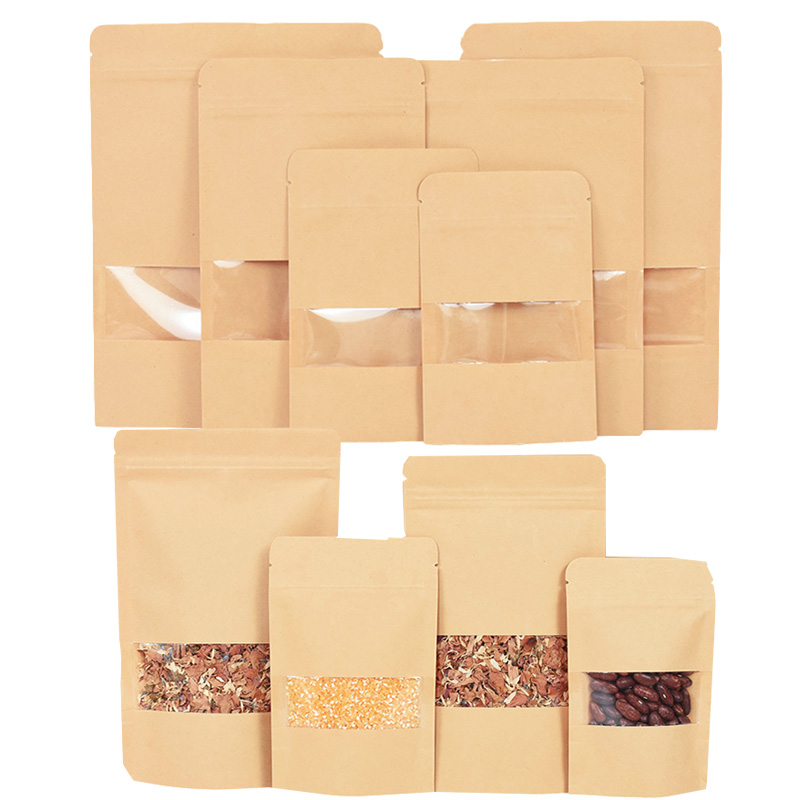 20/50pcs Kraft Paper Zip Lock  - огляд і ціна Food Snacks Candy