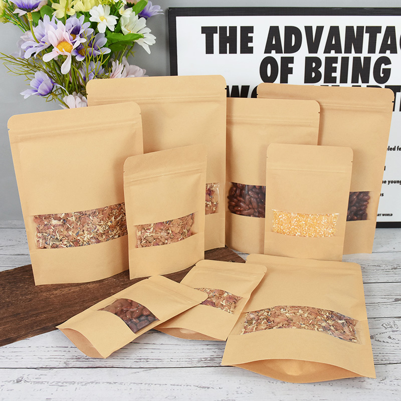 20/50pcs Kraft Paper Zip Lock  - огляд і ціна Food Snacks Candy